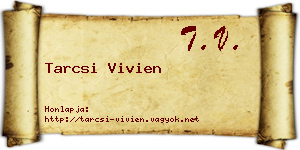 Tarcsi Vivien névjegykártya